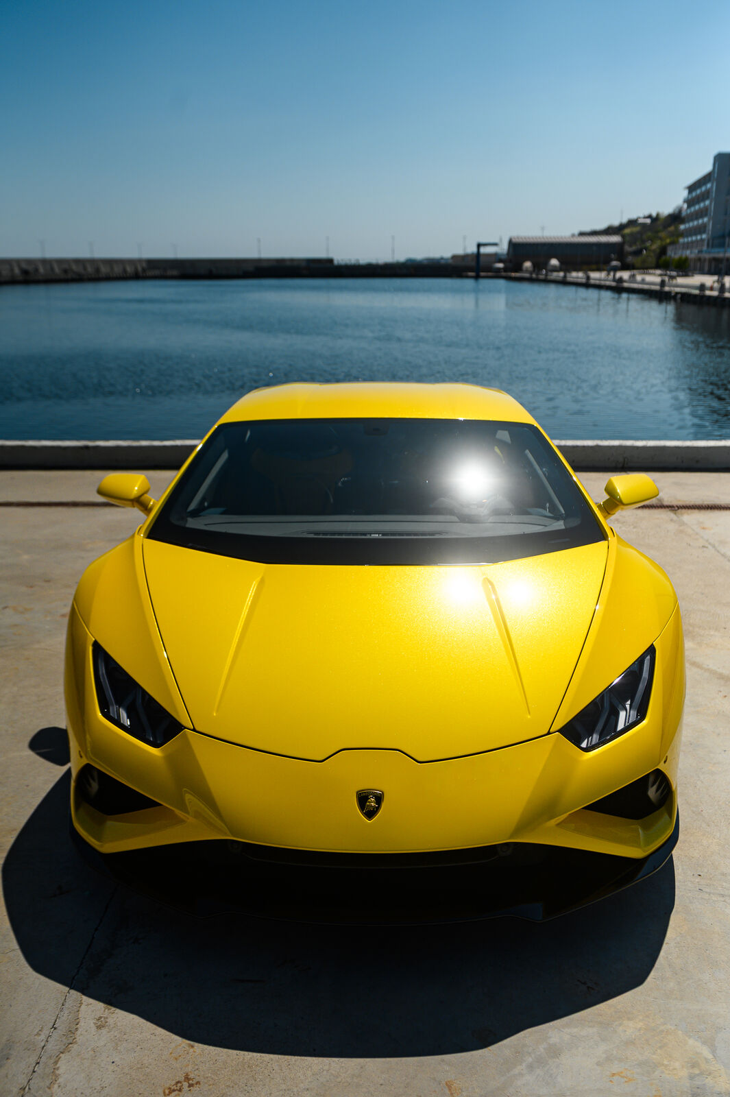 Vertical head-on exterior view